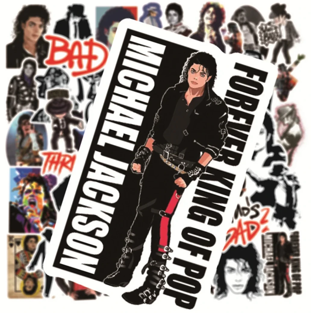 Michael Jackson "King of Pop" Premium Sticker Pack (10/30/50 Pcs) - For Laptops, Skateboards & Phones 3