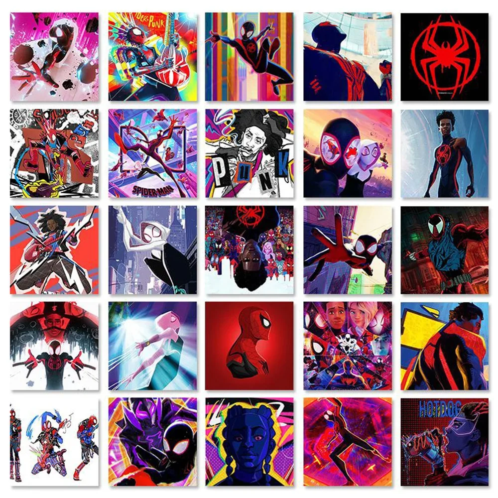 10/20/40/80pcs Disney Spider Man Across The Spider-Verse Stickers Pack 2