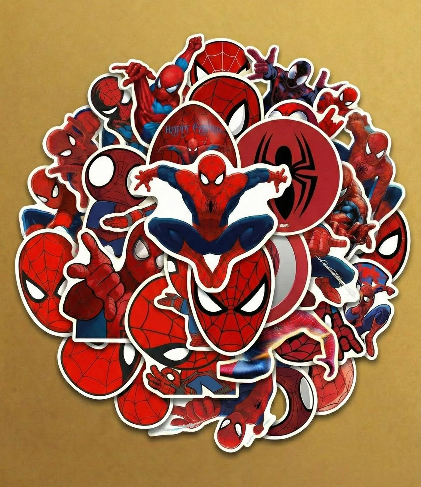 10/20/30 Pcs Spider-Man Minimal Vinyl Stickers Pack | Aesthetic Superhero Decal 2