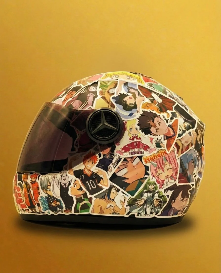  Custom Anime Sticker-Bomb Helmet - Street Edition