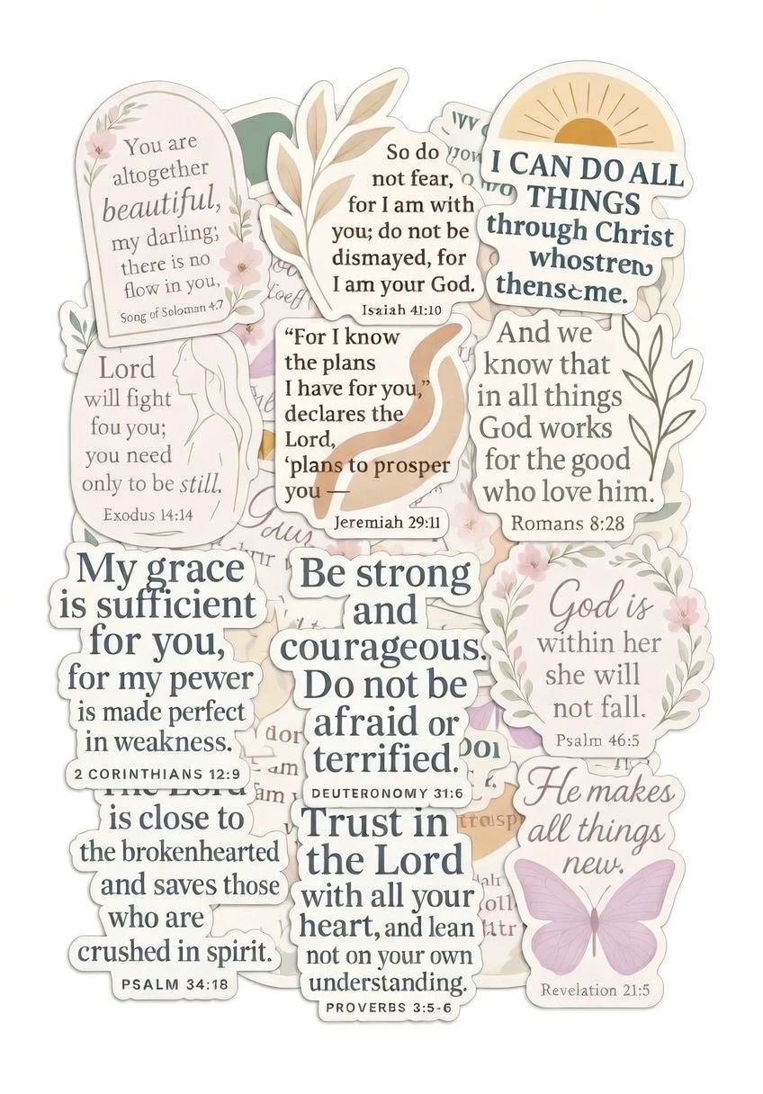 Faith & Flora Aesthetic Stickers Pack