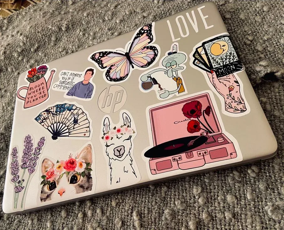 Chill & Bloom Laptop Stickers Collection